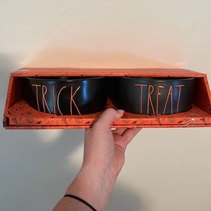 Rae Dunn TRICK TREAT 6” pet bowls